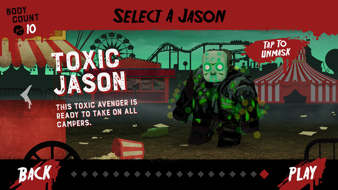 Toxic Jason character selection
