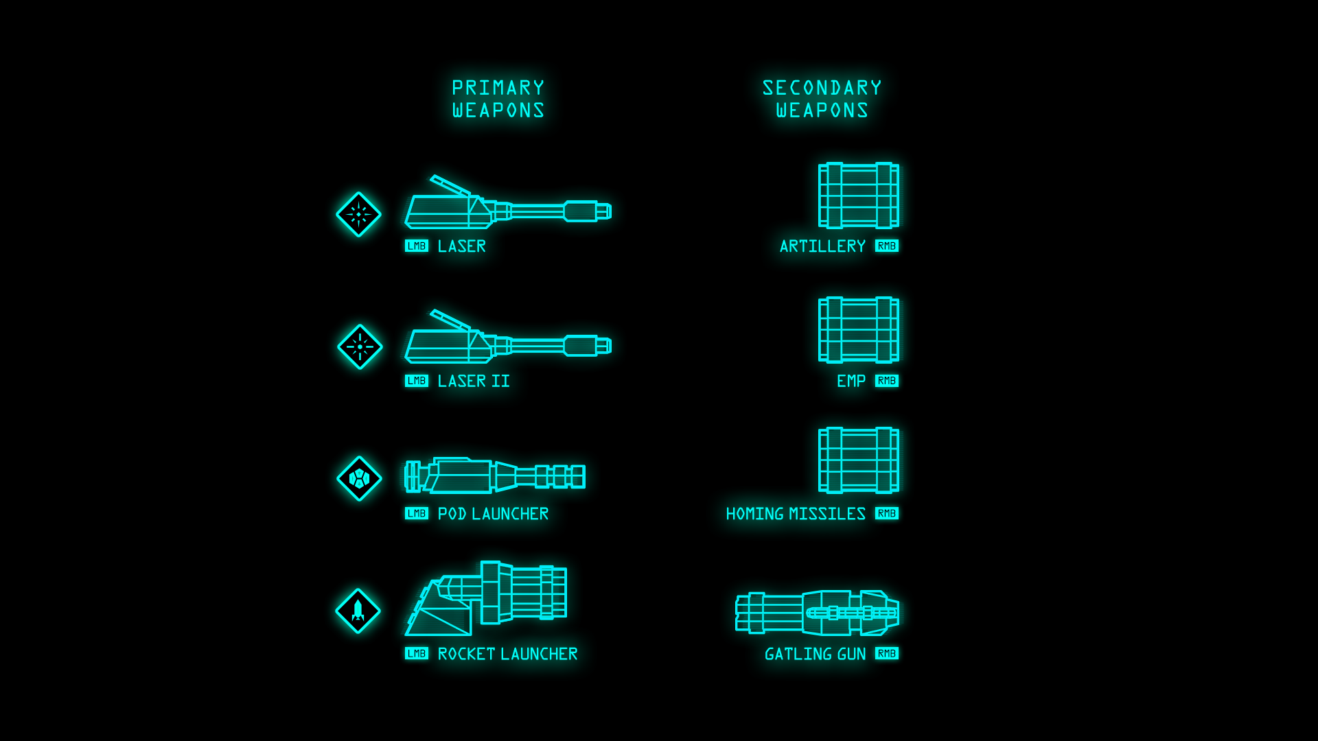 Nuke Zone weapon display concepts