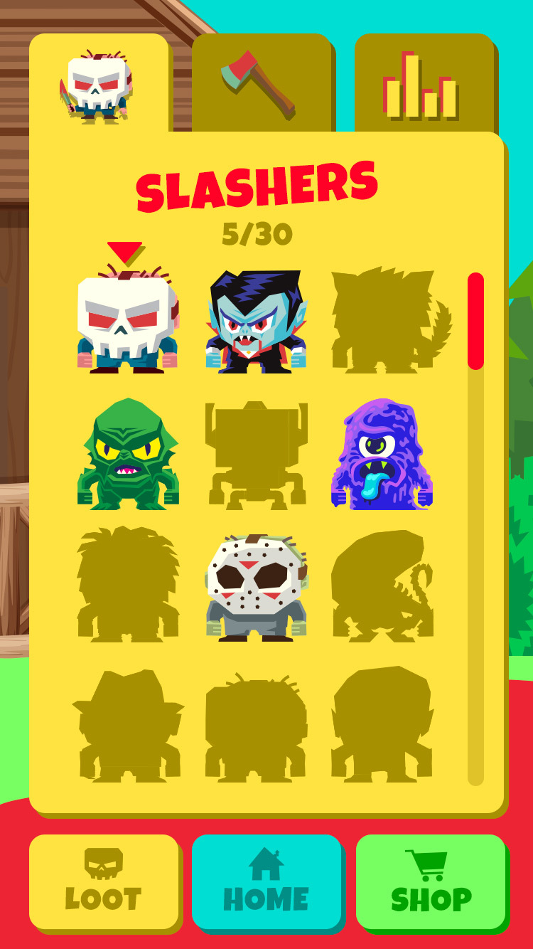 Slashy Camp loot screen