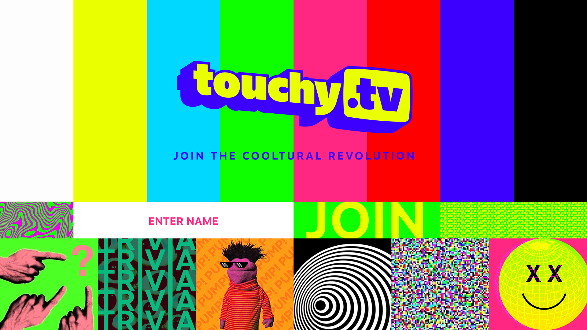 Touchy TV launch menu