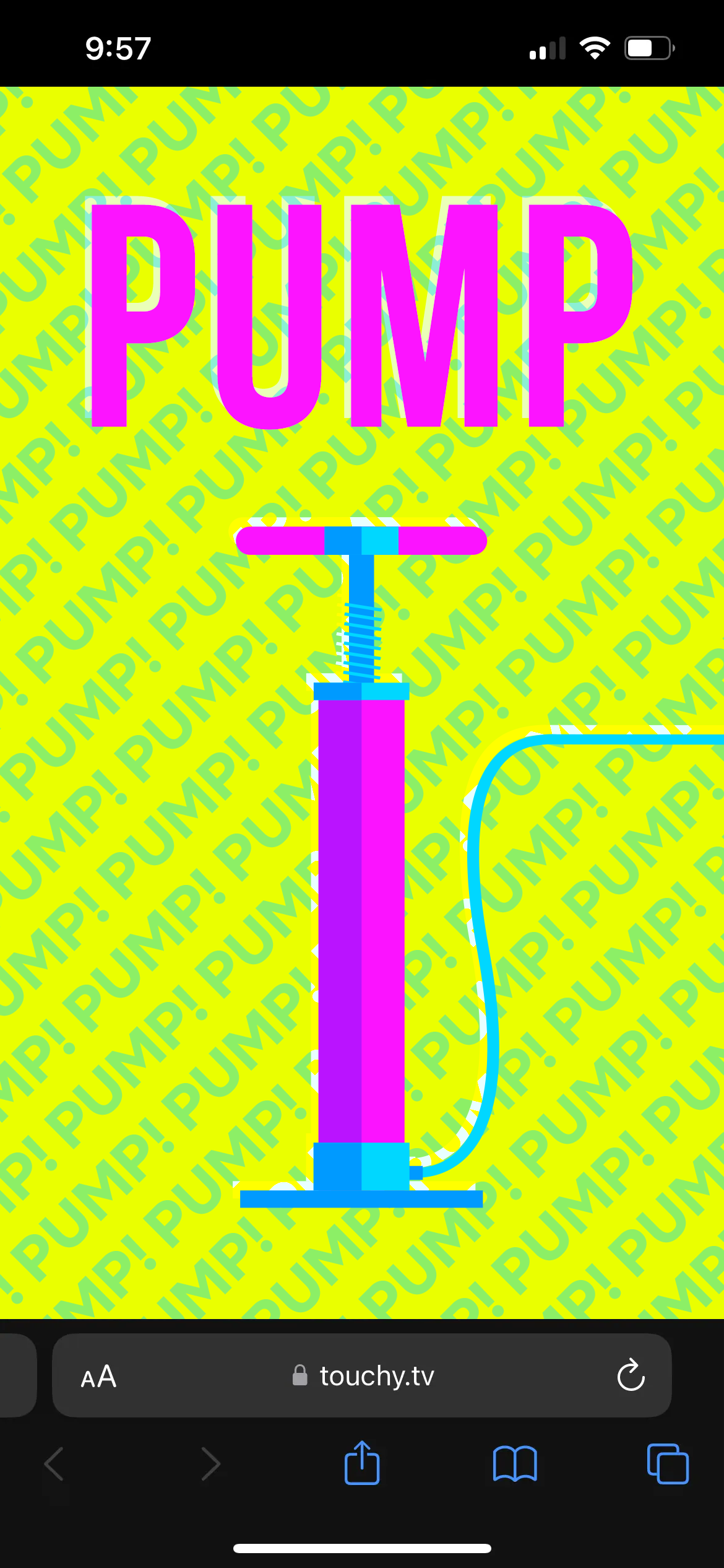 Touchy TV mobile pump interface