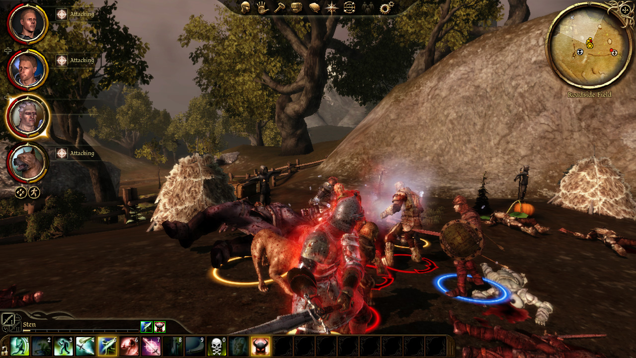Dragon Age: Origins PC combat HUD