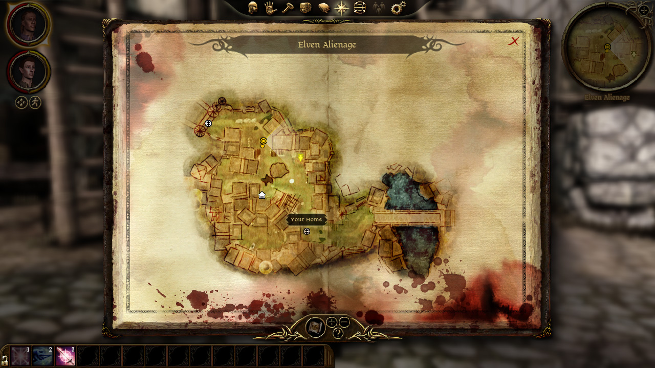 Dragon Age: Origins PC area map