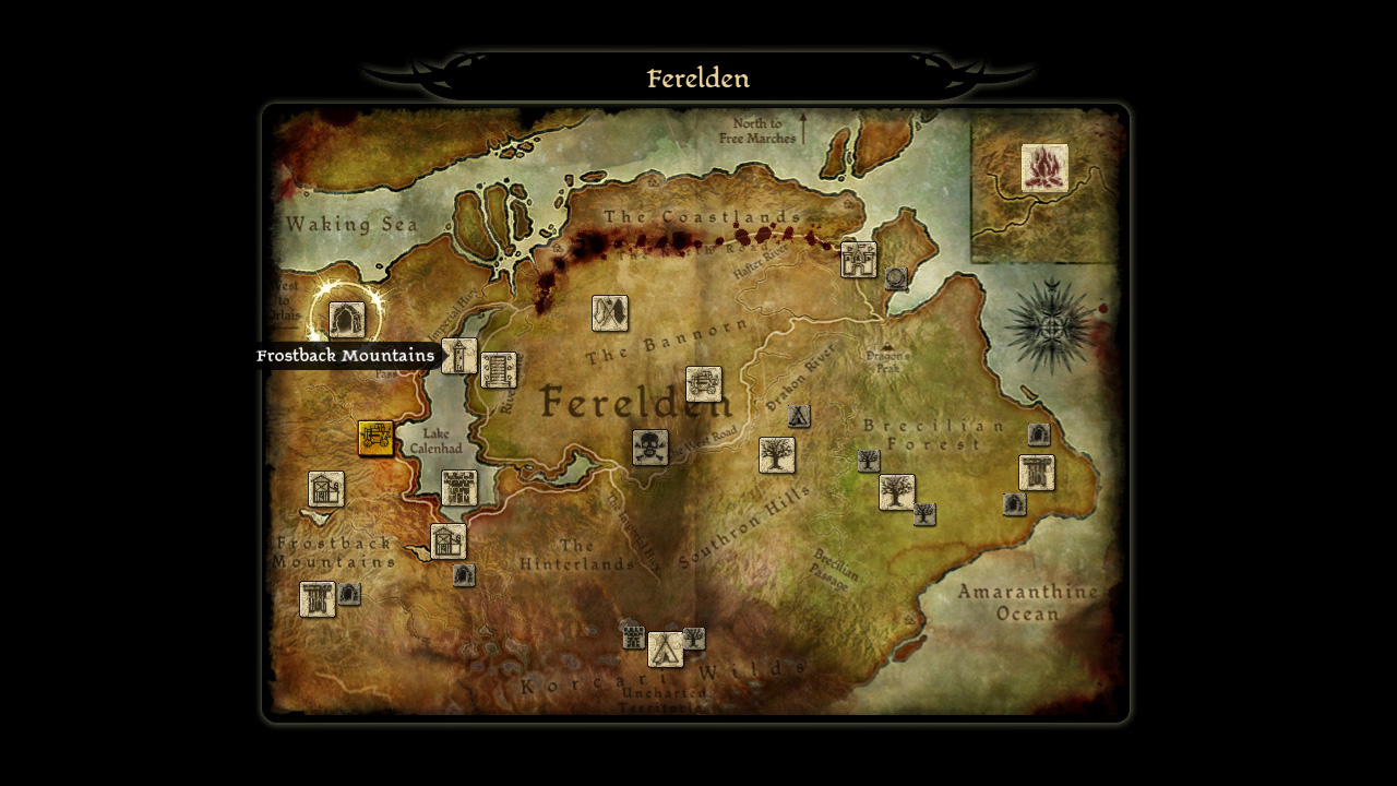 Dragon Age: Origins console interface
