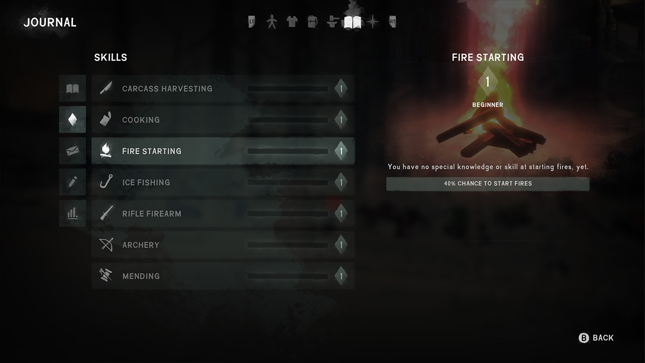 The Long Dark journal interface