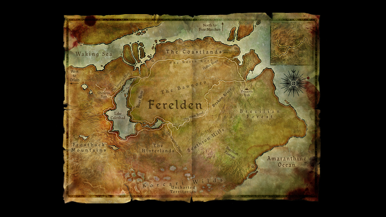 Dragon Age: Origins map artwork