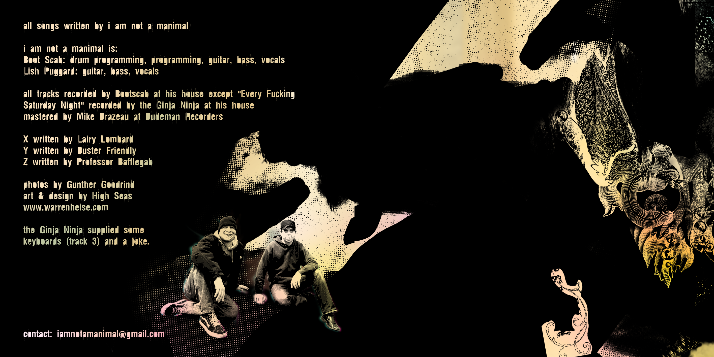 Manimal inside cover artwork